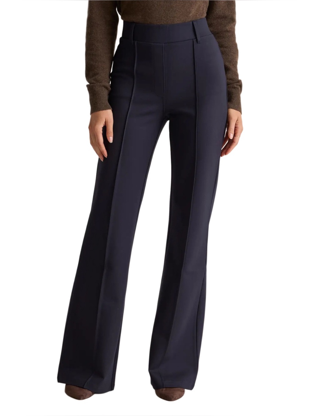 Quince Ultra-Stretch Ponte Flare Leg Pants